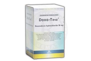 DOXO-TEVA 50 mg enjektabl liyofilize toz içeren flakon kutu görseli