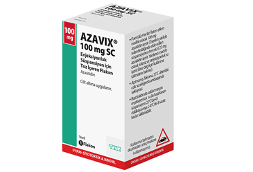 AZAVIX 100 mg SC enjeksiyonluk süspansiyon için toz içeren 1 flakon kutu görseli