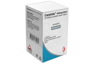CARPLATU 450 mg/45 ml infüzyon çözeltisi içeren flakon kutu görseli