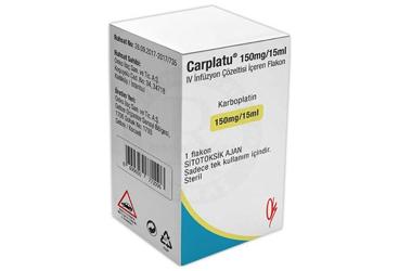 CARPLATU 150 mg/15 ml infüzyon çözeltisi içeren flakon kutu görseli