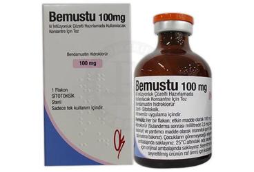 BEMUSTU 100 mg IV infüzyonluk çözelti hazırlamada kullanılacak konsantre için toz kutu görseli