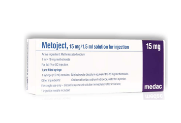 METOJECT 15mg/1.5 ml kull.haz.ENJ.sol.içeren 1 adet şırınga kutu görseli