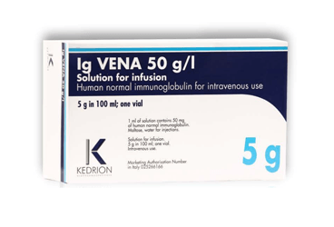 IG VENA 5 gr/100 ml IV inf. için solüsyon içeren flakon kutu görseli
