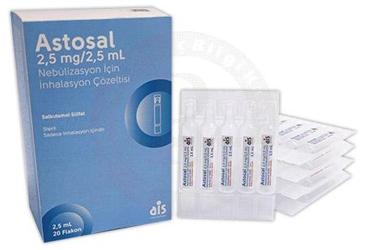 ASTOSAL 2.5 mg/2.5 ml nebulizasyon için inhilasyon çözeltisi (20 doz) kutu görseli
