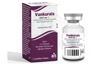 VANKURAIS 1000 mg I V infüzyonluk ve oralçözelti hazırlamak için toz (1 flakon) kutu görseli