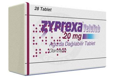 ZYPREXA VELOTAB 20 mg 28 ağızda dağılabilir tablet kutu görseli