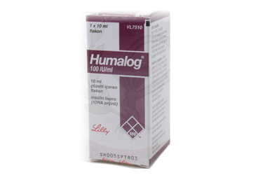 HUMALOG 100 IU/ml 10 ml solüsyon içeren flakon kutu görseli