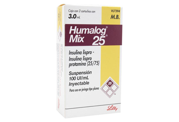 HUMALOG MIX 25 100 IU/ml 3ml x5 kartuş kutu görseli