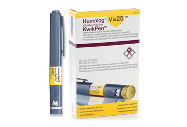 HUMALOG MIX 25 KWIKPEN 100IU/ml SC kullanıma hazır sus.içeren enj.kalemi 
(5 enjeksiyon kalemi) kutu görseli