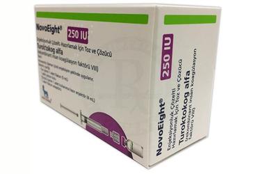 NOVOEIGHT 250IU enjeksiyonluk çözelti hazırlamak için toz ve çözücü kutu görseli