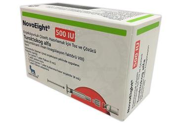 NOVOEIGHT 500IU enjeksiyonluk çözelti hazırlamak için toz ve çözücü kutu görseli