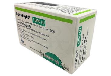 NOVOEIGHT 1000IU enjeksiyonluk çözelti hazırlamak için toz ve çözücü kutu görseli