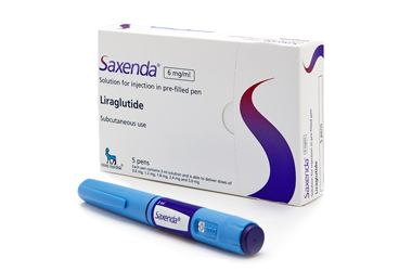 SAXENDA 6 mg/ml SC enjeksiyonluk çözelti içeren kullanıma hazır 3 kalem kutu görseli