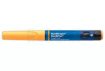 NORDITROPIN NORDIFLEX 5 mg/1.5 ml enjeksiyonluk çözelti içeren kullanımahazır kalem kutu görseli