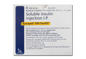 ACTRAPID HM PENFILL 100/3 IU/ml 5 PENFILL kutu görseli