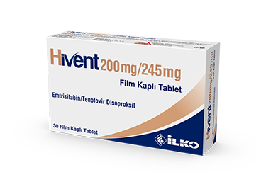 HIVENT 200 mg/245 mg 30 film kaplı tablet kutu görseli