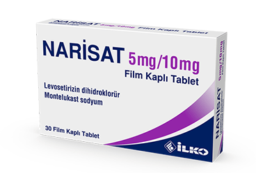 NARISAT 5/10 mg film kaplı tablet (30tablet) kutu görseli