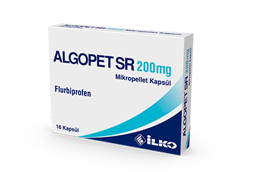 ALGOPET SR 200 mg mikropellet 16 kapsül kutu görseli