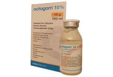 OCTAGAM 10 G/100 ml IV infüzyonluk çözelti (1 flakon) kutu görseli