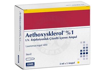 AETHOXYSKLEROL % 1 20 mg 2 ml 5 ampül kutu görseli