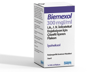 BIEMEXOL 300 MGI/ml IA. IV. intratekal enjeksiyon için çözelti içeren 100 ml 1 flakon kutu görseli