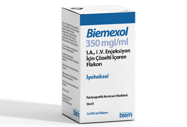 BIEMEXOL 350 MGI/ml IA. IV. intratekal enjeksiyon için çözelti içeren 200 ml 1 flakon kutu görseli