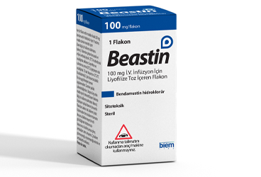 BEASTIN 100 mg IV infüzyon için liyofilize toz içeren flakon kutu görseli