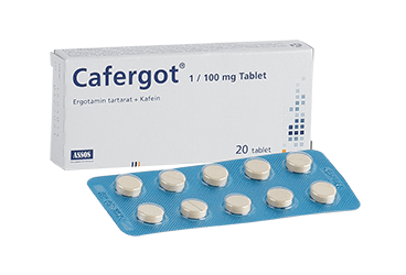 CAFERGOT 1 mg/100 mg tablet(30 tablet) kutu görseli