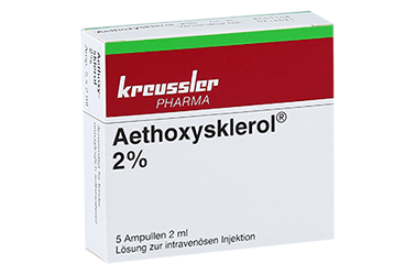 AETHOXYSKLEROL % 2 I.V. enjeksiyonluk çözelti içeren ampül ( 2 ml X 5 ampül ) kutu görseli