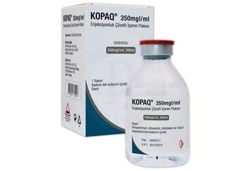 KOPAQ 350 mg I/ml enjeksiyonluk çözelti içeren flakon (200 ml 1 flakon) kutu görseli