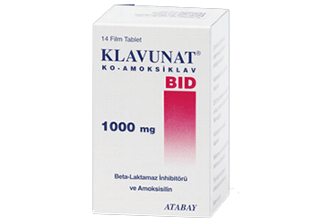 KLAVUNAT BID 1GR 14 tablet kutu görseli