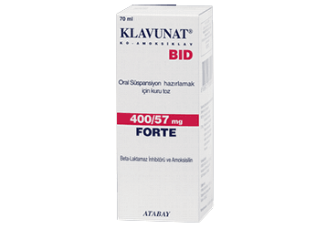 KLAVUNAT BID 400/57 mg 70 ml oral süspansiyon kutu görseli