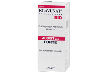 KLAVUNAT BID 400/57 mg 100 ml oral süspansiyon kutu görseli
