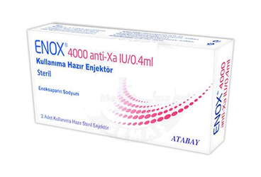 ENOX 4000 ANTI-XA IU/0.4 ml kullanıma hazır enjektör (2 adet) kutu görseli