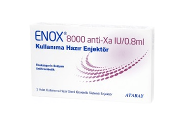 ENOX 8000 ANTI-XA IU/0.8 ml 2 kullanıma hazır enjektör kutu görseli