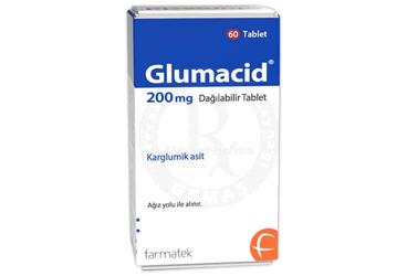 GLUMACID 200 mg dağılabilir tablet (60 tablet) kutu görseli