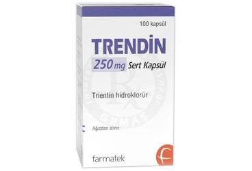 TRENDIN 250 mg sert kapsül (100 kapsül) kutu görseli