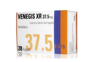 VENEGIS XR 37.5 mg uzatılmış salınımlı 28 sert kapsül { Farma-Tek } kutu görseli