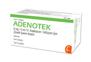 ADENOTEK 6 mg/2ml IV enj/inf. için çöz. içeren 1 ampül kutu görseli