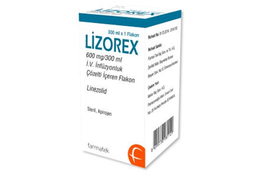 LIZOREX 600mg/300ml IV infüzyon çözeltisi içeren flakon (1 flakon) kutu görseli