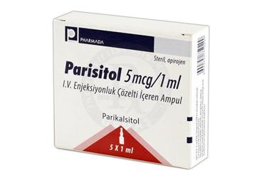 PARIKALSI 5 mcg/ml IV enjeksiyonluk çözelti içeren ampül 1 ml 5 ampül kutu görseli