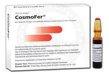 COSMOFER IRON DEXTRAN 50 mg/ml enj. sol. {Say} kutu görseli