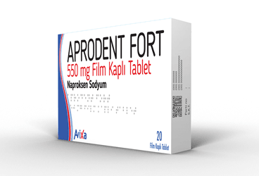APRODENT FORT 550 mg film 20 tablet kutu görseli