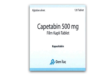 CAPETABIN 500 mg 120 film kaplı tablet kutu görseli