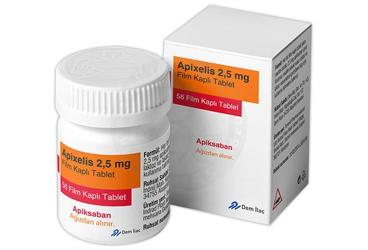 APIXELIS 2.5 mg film kaplı tablet (56 tablet) kutu görseli