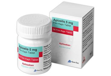 APIXELIS 5 mg film kaplı tablet (56 tablet) kutu görseli