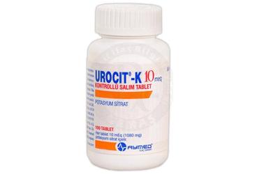 UROCIT-K(10 MEQ) 1080 mg 100 kontrollü salım tableti kutu görseli