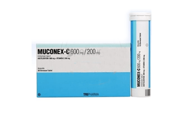 MUCONEX- C 600 mg/200 mg 30 efervesan tablet kutu görseli