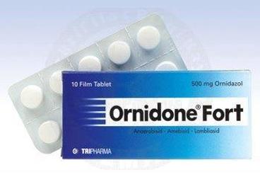 ORNIDONE FORT 500 mg film 10 tablet kutu görseli