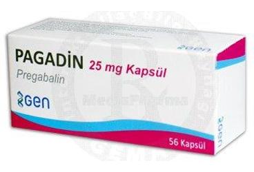 PAGADIN 25 mg 56 kapsül {8699783150112} kutu görseli